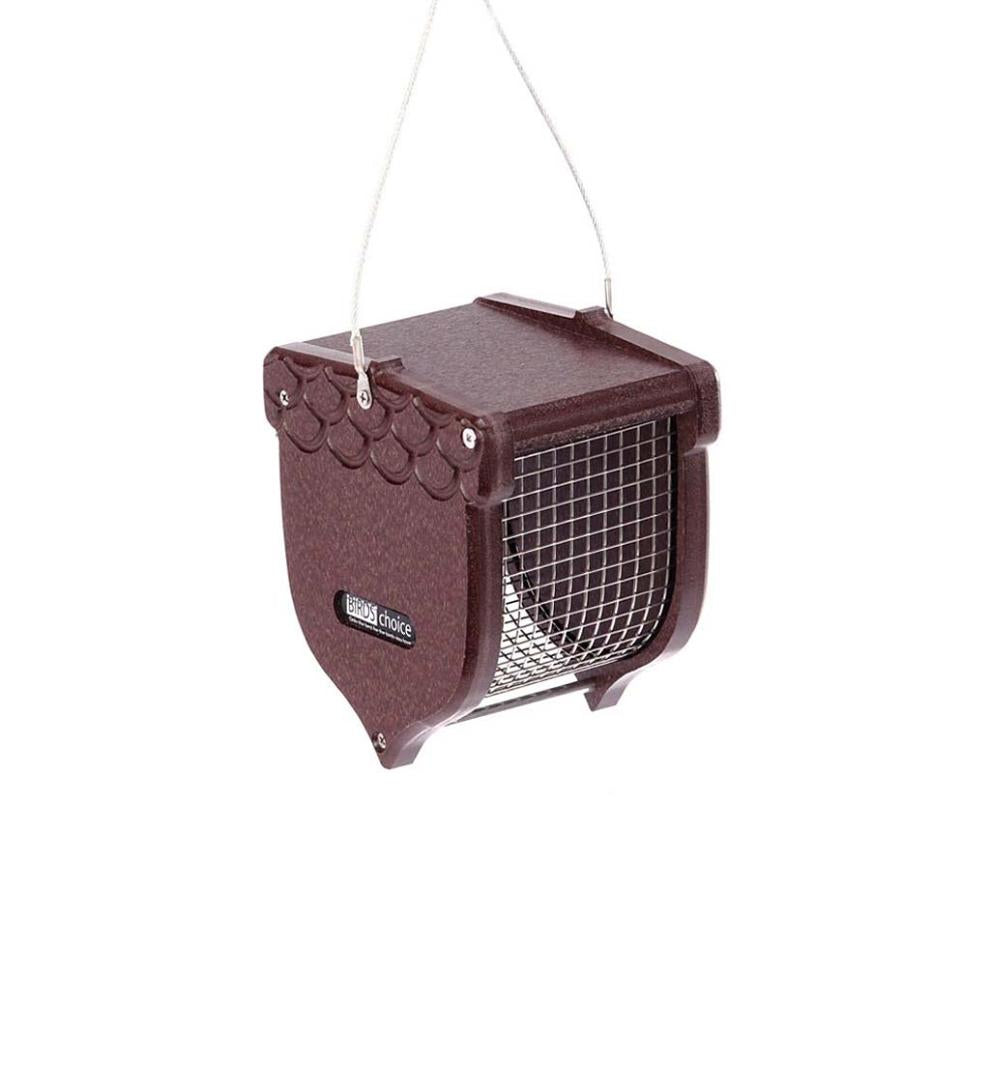 Plow & Hearth Bird Feeders Yard & Garden Recycled Poly-Lumber Acorn-Shaped Peanut Bird Feeder - Brown