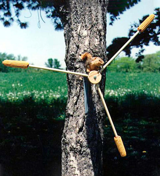 Plow & Hearth Bird Feeders Yard & Garden Squirrel-A-Whirl Spinning Squirrel Feeder