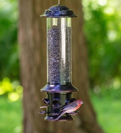 Plow & Hearth Bird Feeders Yard & Garden Squirrel-X5 Squirrel-Resistant Hanging Bird Feeder