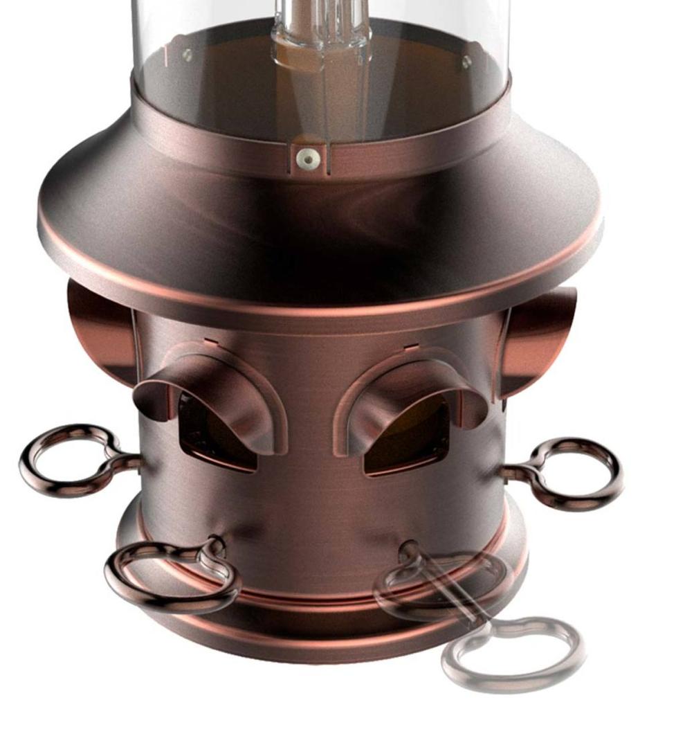 Plow & Hearth Bird Feeders Yard & Garden Squirrel-X6 Squirrel-Resistant Hanging Bird Feeder