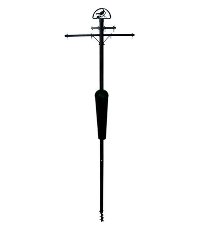 Plow & Hearth Bird Feeders Yard & Garden Weather-Resistant Squirrel Stopper Bird Feeder Display And Plant Stand - Black