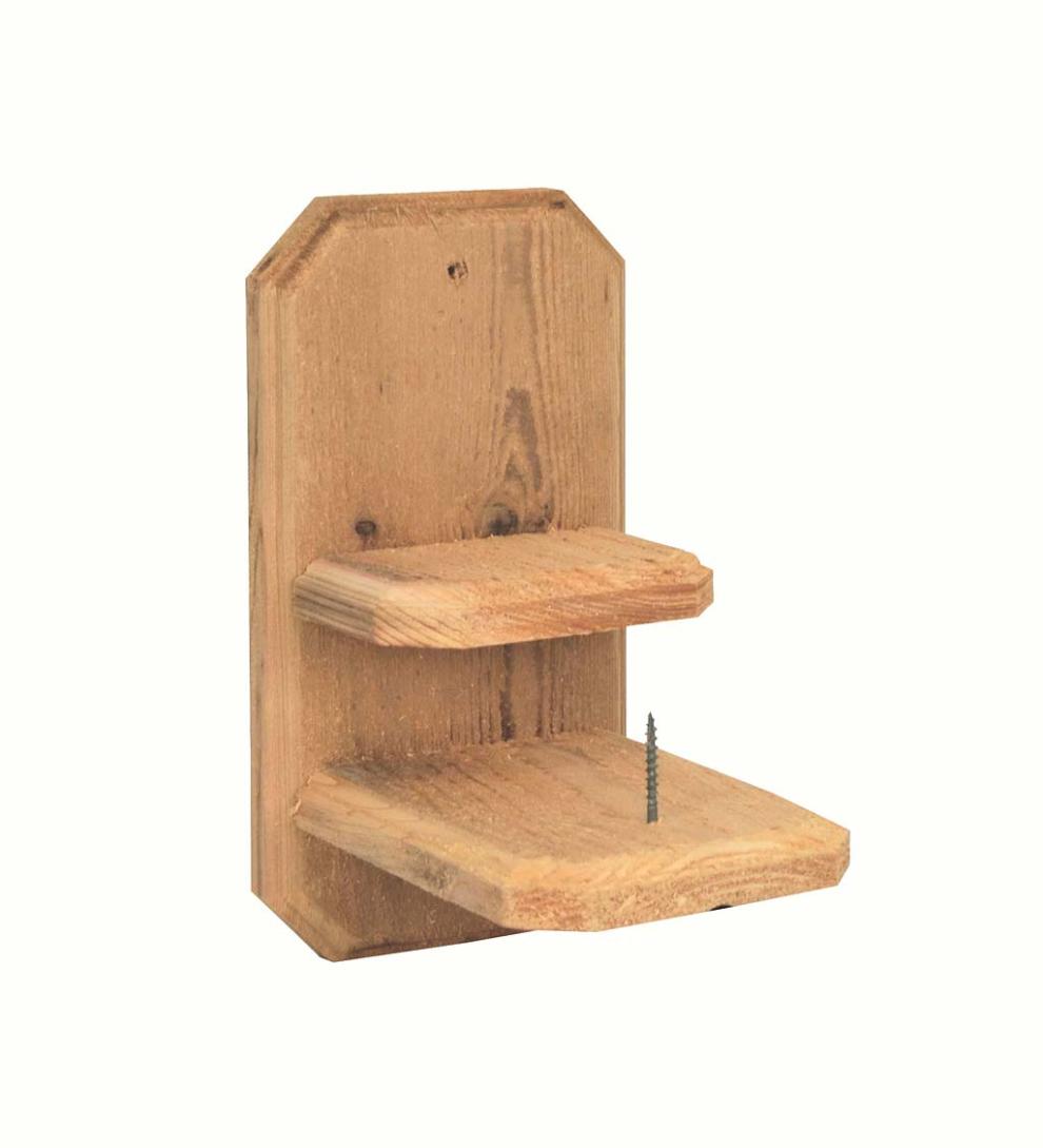 Plow & Hearth Bird Feeders Yard & Garden Wooden Single-Cob Squirrel Feeder