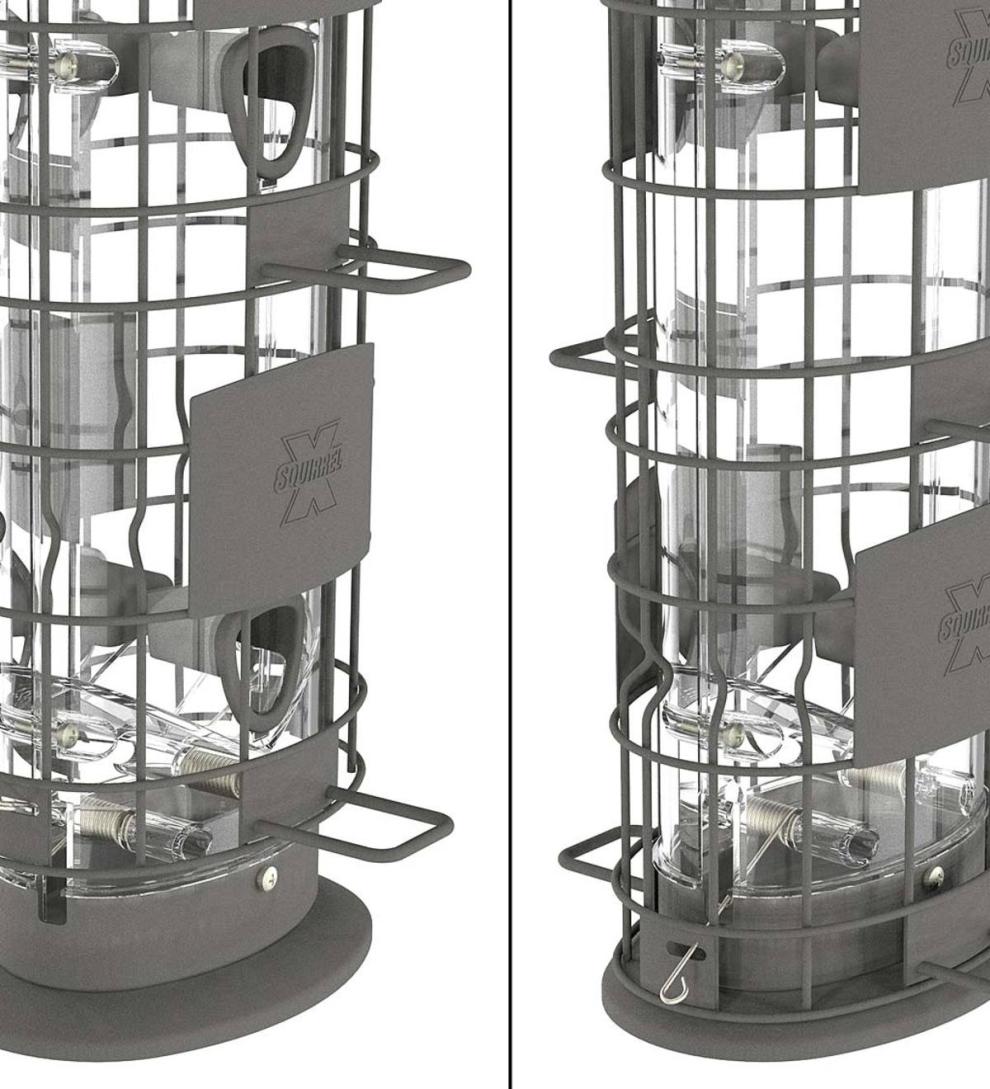 Plow & Hearth Bird Feeders Yard & Garden X4 Squirrel-Resistant Tube Bird Feeder