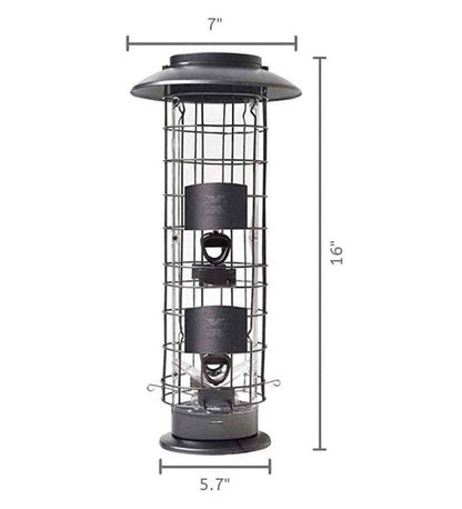 Plow & Hearth Bird Feeders Yard & Garden X4 Squirrel-Resistant Tube Bird Feeder