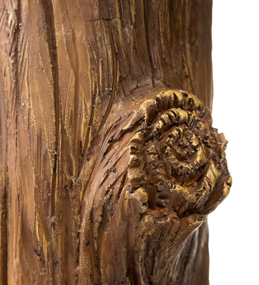 Plow & Hearth Birdbaths Yard & Garden Hand-Painted Fawn Tree Stump Birdbath