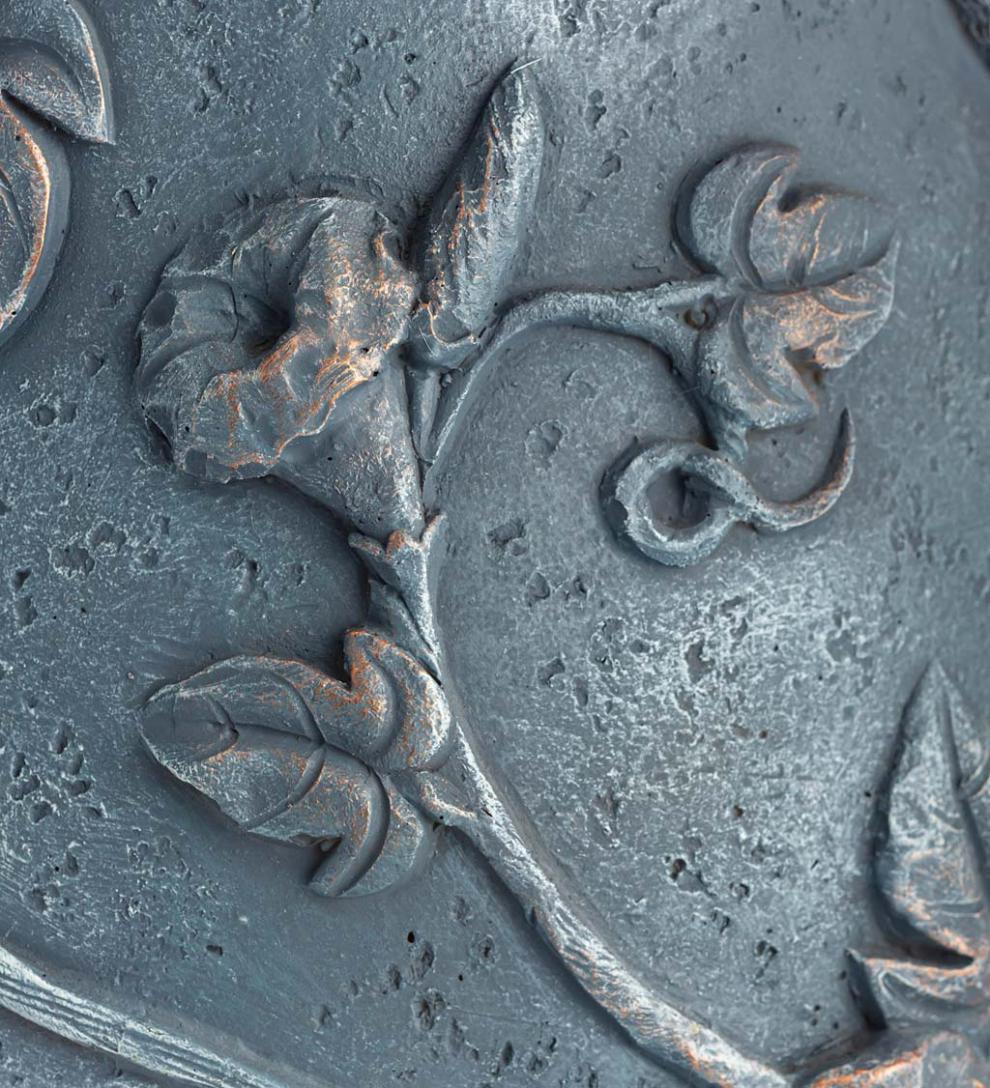 Plow & Hearth Birdbaths Yard & Garden Hummingbird And Flower Stone-Look Birdbath