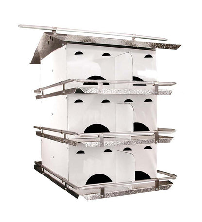 Plow & Hearth Birdhouses Yard & Garden 12-Room Purple Martin Birdhouse With Starling-Resistant Openings