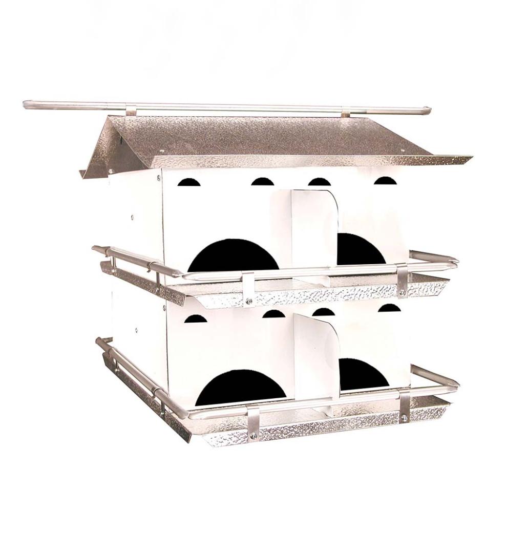 Plow & Hearth Birdhouses Yard & Garden 8-Room Purple Martin Birdhouse With Starling-Resistant Openings