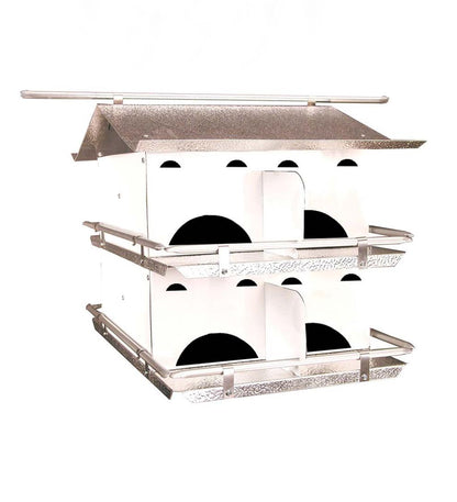 Plow & Hearth Birdhouses Yard & Garden 8-Room Purple Martin Birdhouse With Starling-Resistant Openings