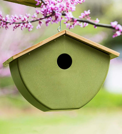 Plow & Hearth Birdhouses Yard & Garden Full Circle Eco Conscious Hanging Bird House