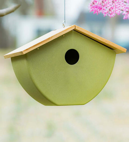 Plow & Hearth Birdhouses Yard & Garden Full Circle Eco Conscious Hanging Bird House