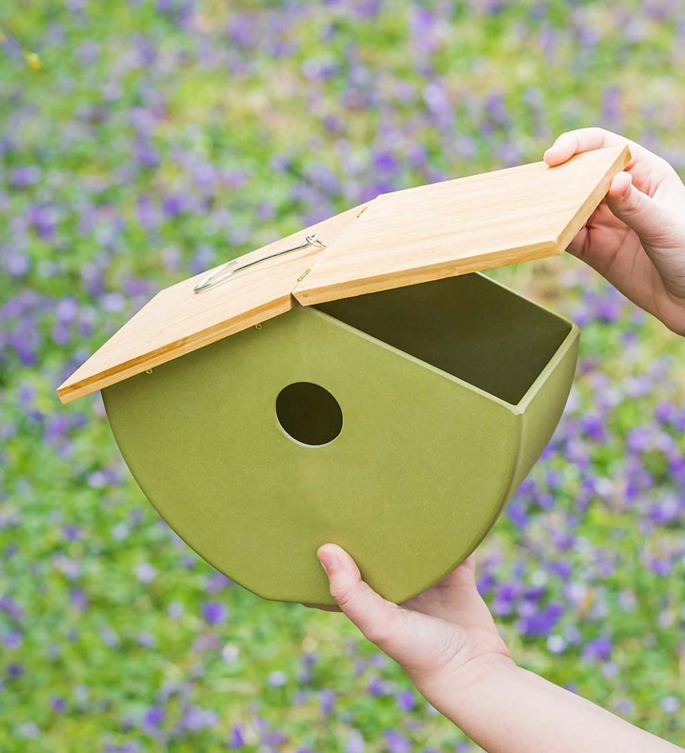 Plow & Hearth Birdhouses Yard & Garden Full Circle Eco Conscious Hanging Bird House