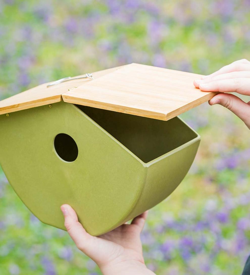 Plow & Hearth Birdhouses Yard & Garden Full Circle Eco Conscious Hanging Bird House