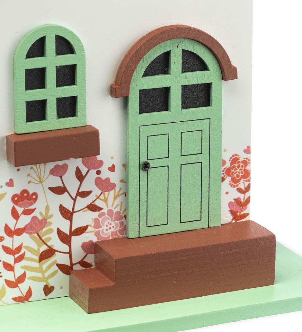 Plow & Hearth Birdhouses Yard & Garden Hand-Painted Blessed Birdhouse With Floral Details