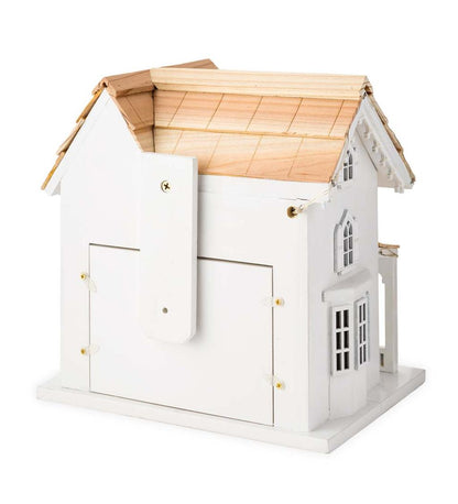 Plow & Hearth Birdhouses Yard & Garden Madison Farmhouse Lighted Birdhouse And Pedestal Pole Set