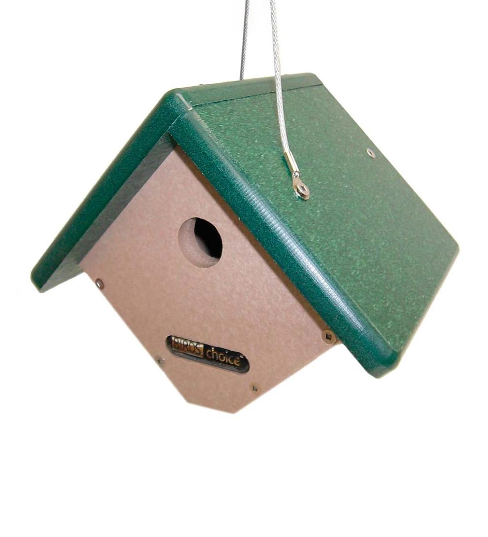 Plow & Hearth Birdhouses Yard & Garden Recycled Plastic Poly-Lumber Hanging Wren House