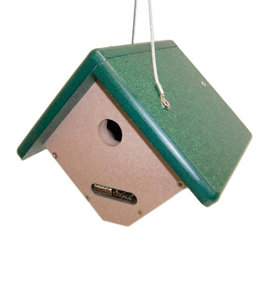 Plow & Hearth Birdhouses Yard & Garden Recycled Plastic Poly-Lumber Hanging Wren House