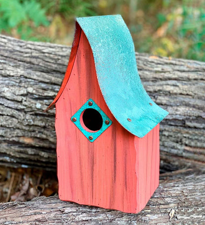 Plow & Hearth Birdhouses Yard & Garden Shady Shed Cypress Birdhouse - Green