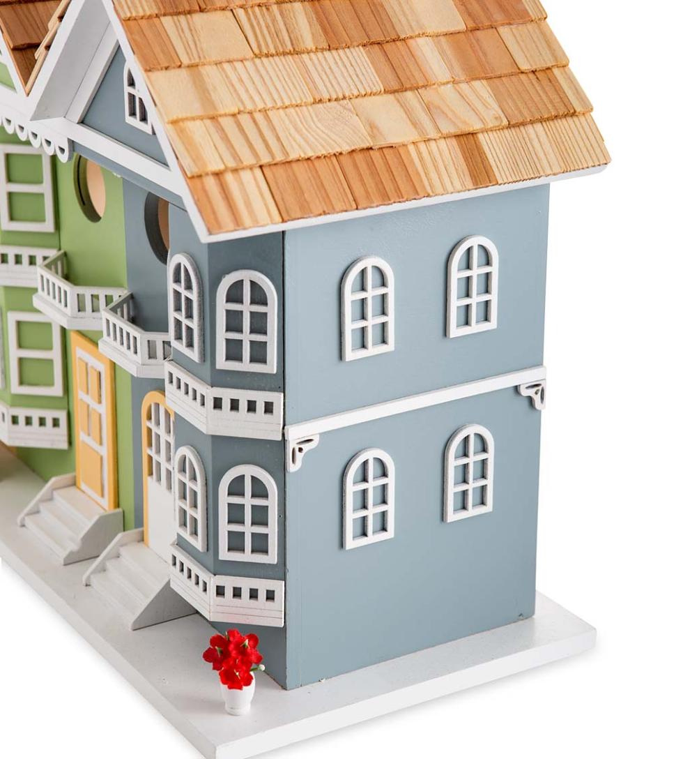 Plow & Hearth Birdhouses Yard & Garden Springfield Row Triple Birdhouse With Shingled Roof