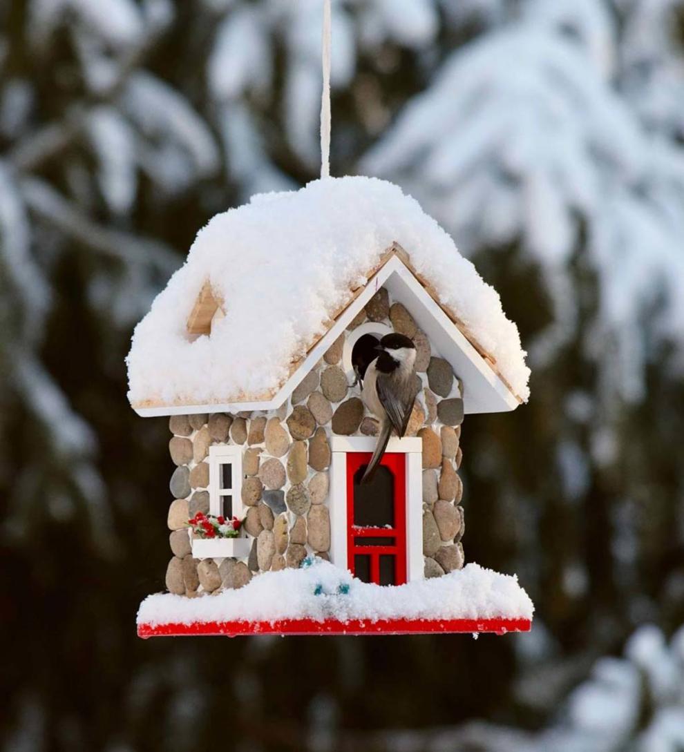 Plow & Hearth Birdhouses Yard & Garden Stone Cottage Birdhouse