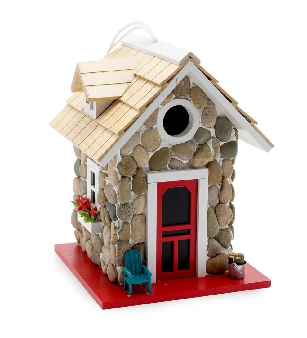 Plow & Hearth Birdhouses Yard & Garden Stone Cottage Birdhouse