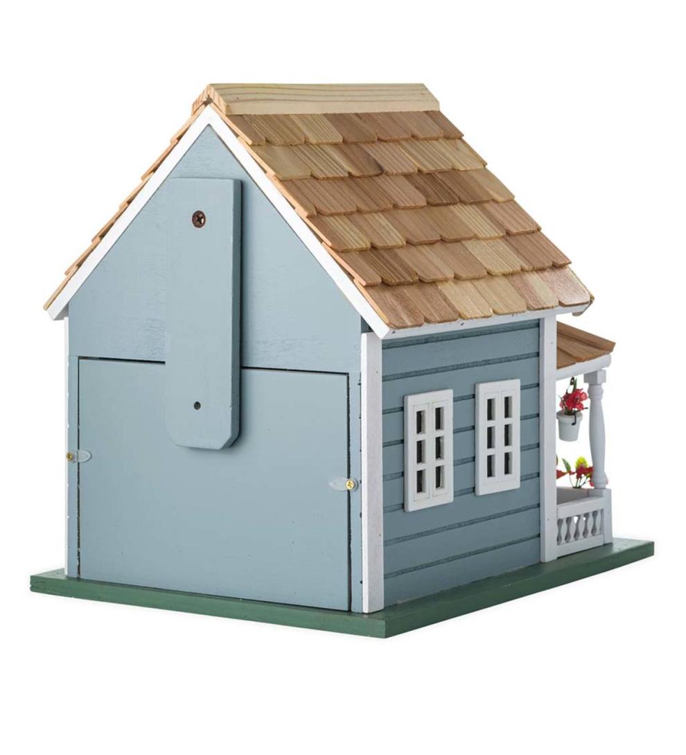 Plow & Hearth Birdhouses Yard & Garden Welcome Home Wooden Birdhouse And Pedestal Pole Set