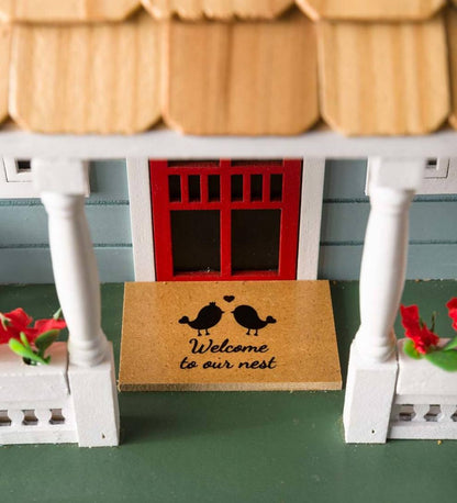 Plow & Hearth Birdhouses Yard & Garden Welcome Home Wooden Birdhouse And Pedestal Pole Set