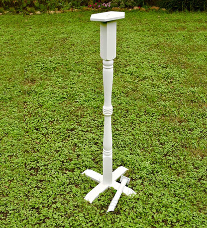 Plow & Hearth Birdhouses Yard & Garden Wooden Cape Cod Birdhouse And Pedestal Pole Set