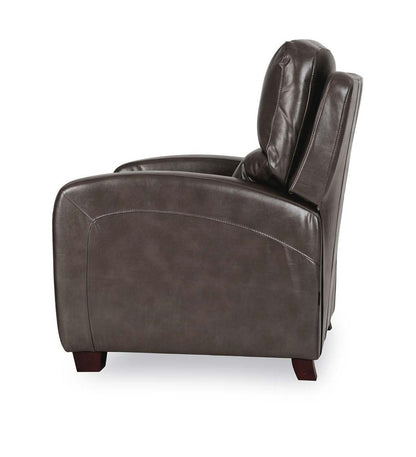 Plow & Hearth Chairs & Rockers Indoor Living Brice Vegan Leather Recliner - Brown