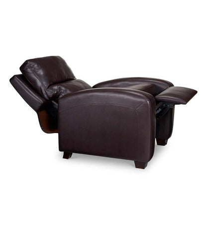Plow & Hearth Chairs & Rockers Indoor Living Brice Vegan Leather Recliner - Brown