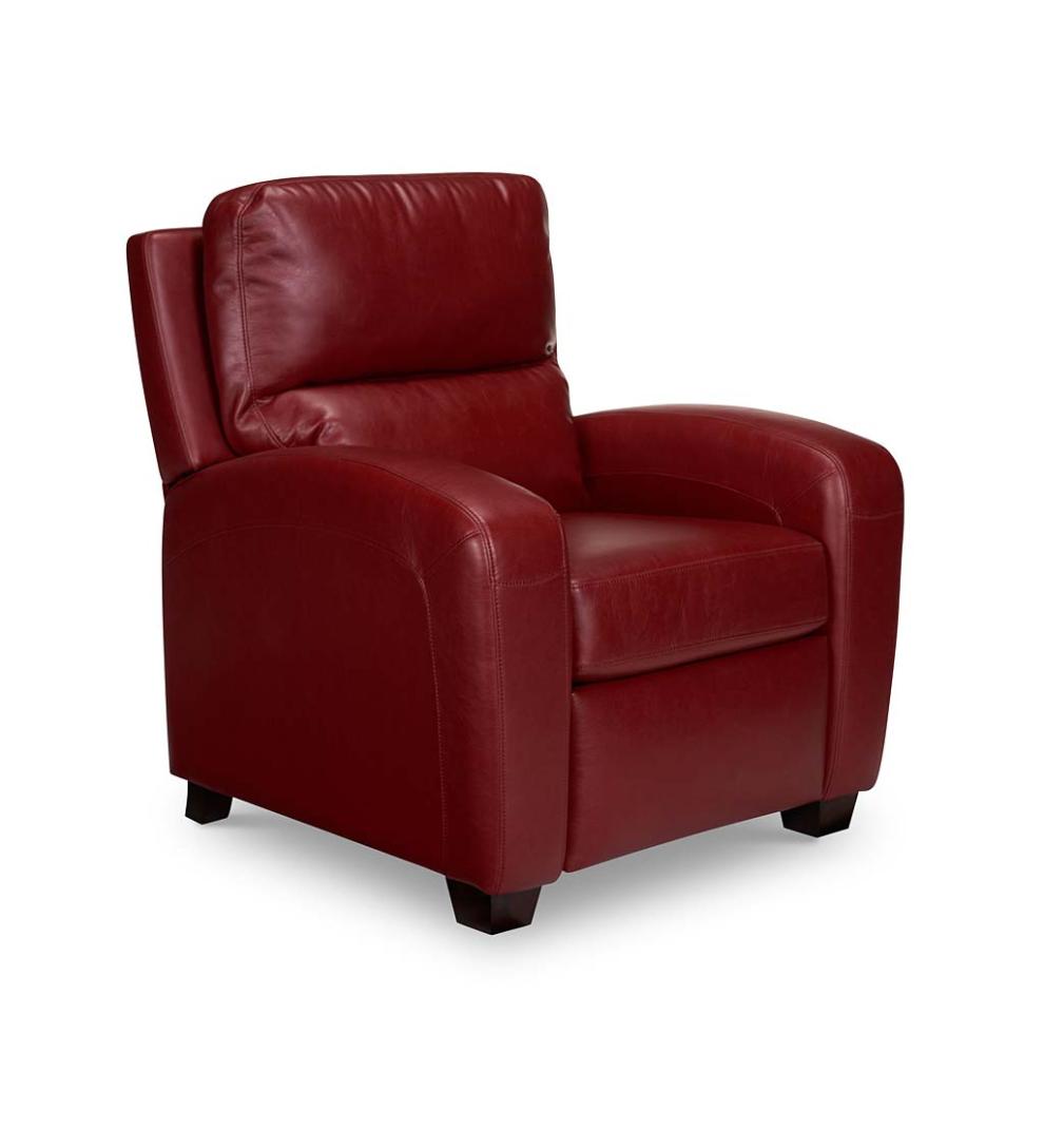Plow & Hearth Chairs & Rockers Indoor Living Brice Vegan Leather Recliner - Brown