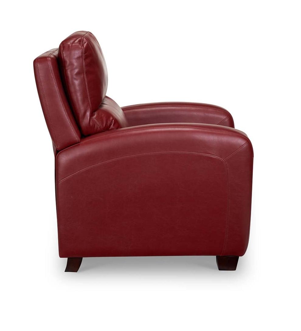 Plow & Hearth Chairs & Rockers Indoor Living Brice Vegan Leather Recliner - Brown