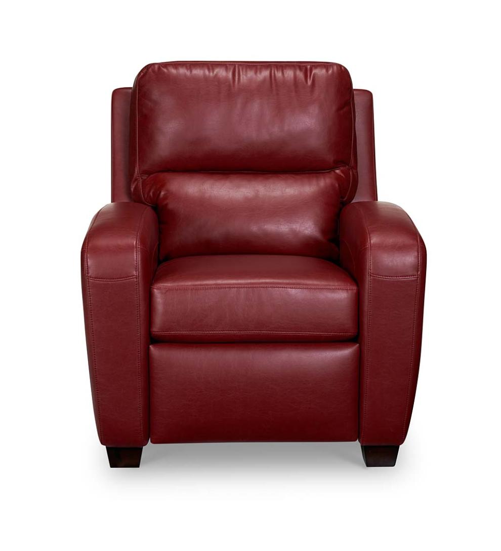 Plow & Hearth Chairs & Rockers Indoor Living Brice Vegan Leather Recliner - Brown