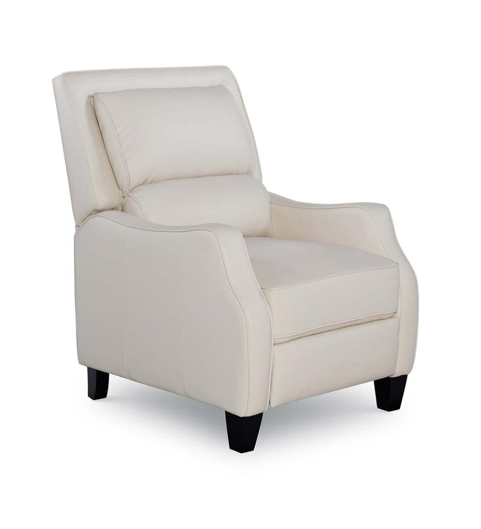 Plow & Hearth Chairs & Rockers Indoor Living Duncan Vegan Leather Recliner - Brown