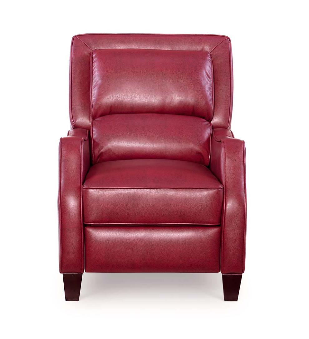 Plow & Hearth Chairs & Rockers Indoor Living Duncan Vegan Leather Recliner - Brown