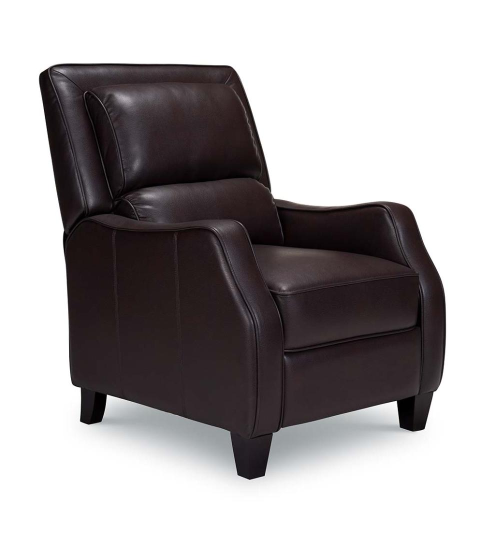 Plow & Hearth Chairs & Rockers Indoor Living Duncan Vegan Leather Recliner - Brown
