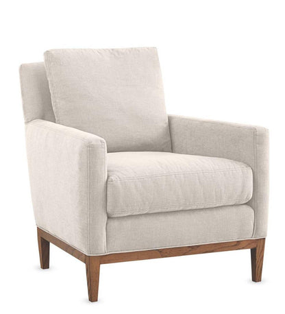 Plow & Hearth Chairs & Rockers Indoor Living Eco-Friendly Handmade Upholstered Studio Chair, Made In Usa - Brussels Linen