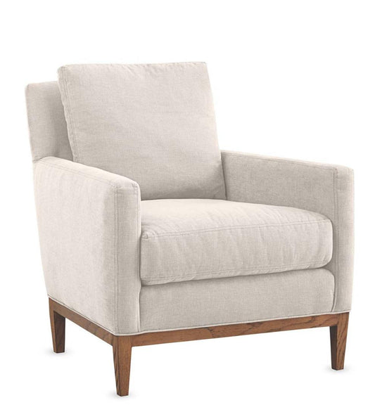 Plow & Hearth Chairs & Rockers Indoor Living Eco-Friendly Handmade Upholstered Studio Chair, Made In Usa - Brussels Linen