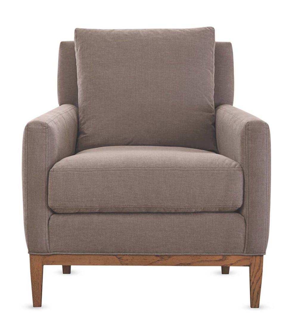 Plow & Hearth Chairs & Rockers Indoor Living Eco-Friendly Handmade Upholstered Studio Chair, Made In Usa - Brussels Linen