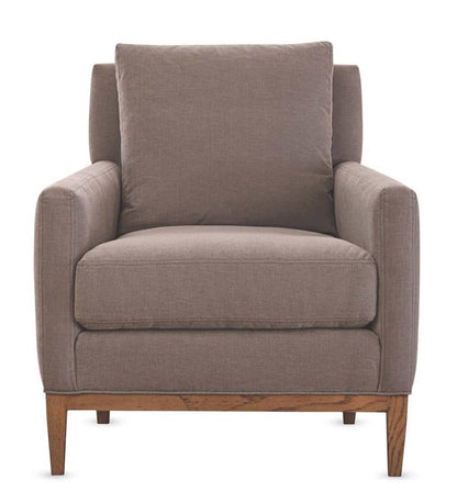 Plow & Hearth Chairs & Rockers Indoor Living Eco-Friendly Handmade Upholstered Studio Chair, Made In Usa - Brussels Linen