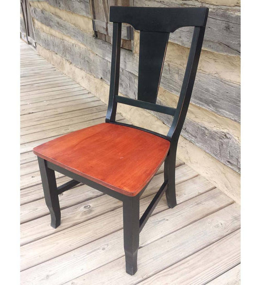 Plow & Hearth Chairs & Rockers Indoor Living Fiddle Back Wood Side Chair - Avocado Green