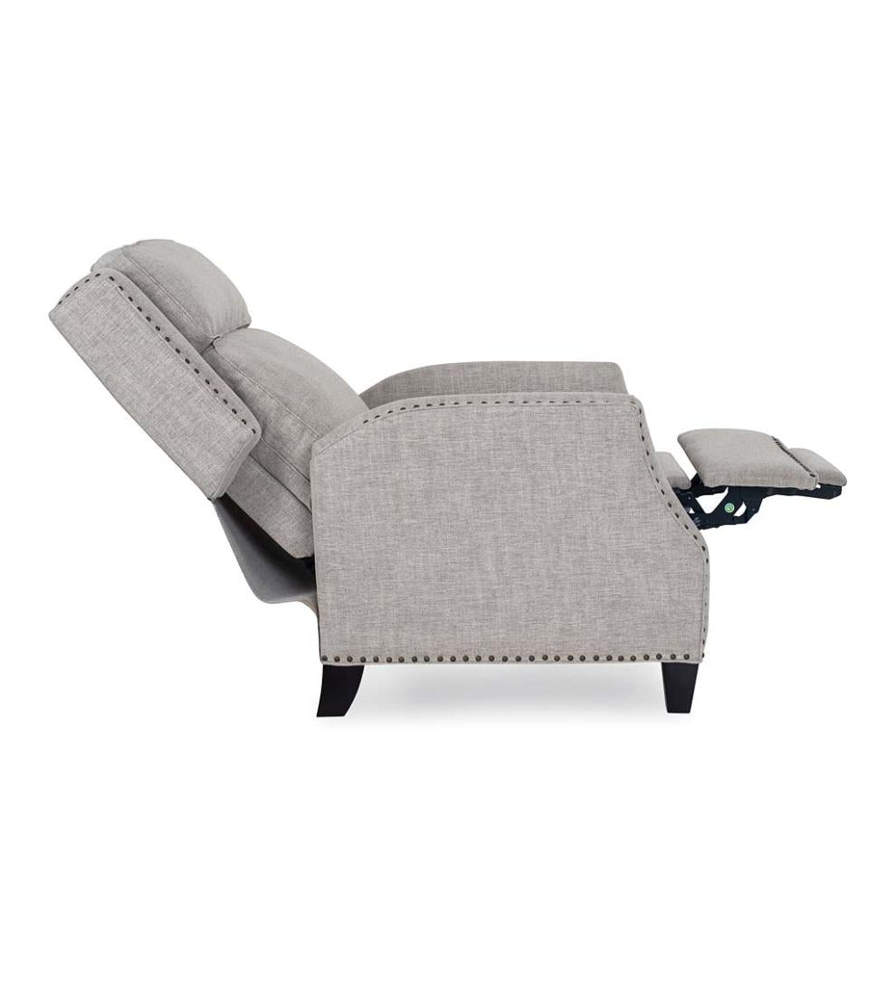 Plow & Hearth Chairs & Rockers Indoor Living Lexington Hidden Recliner Arm Chair With Lumbar Support - Jovan Earth