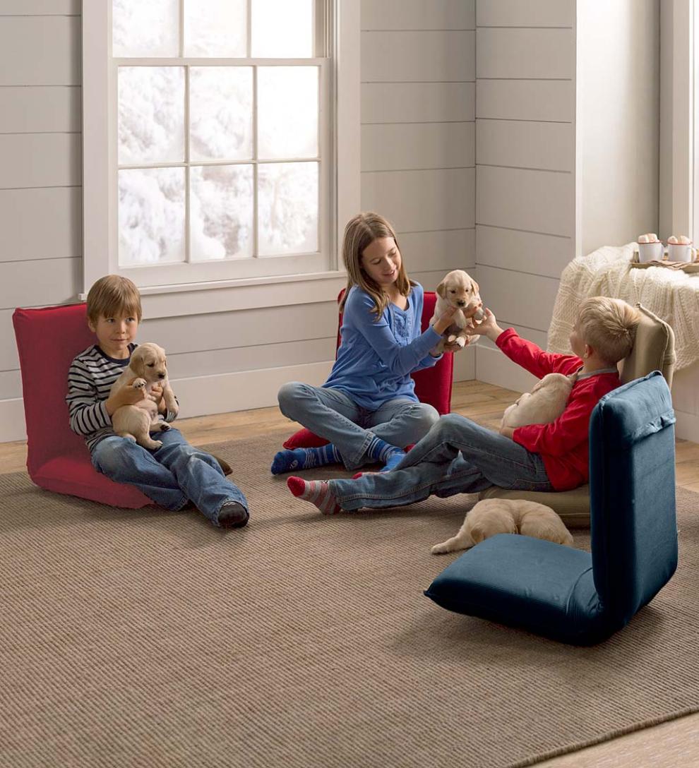Plow & Hearth Chairs & Rockers Indoor Living Multiangle Floor Chair With Adjustable Back