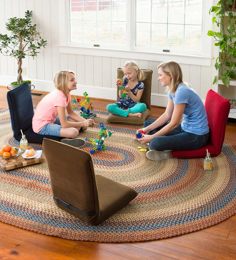 Plow & Hearth Chairs & Rockers Indoor Living Multiangle Floor Chair With Adjustable Back