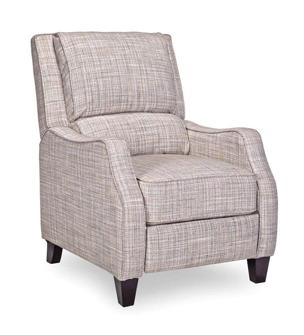 Plow & Hearth Chairs & Rockers Indoor Living Timothy Linen Recliner Arm Chair - Grey