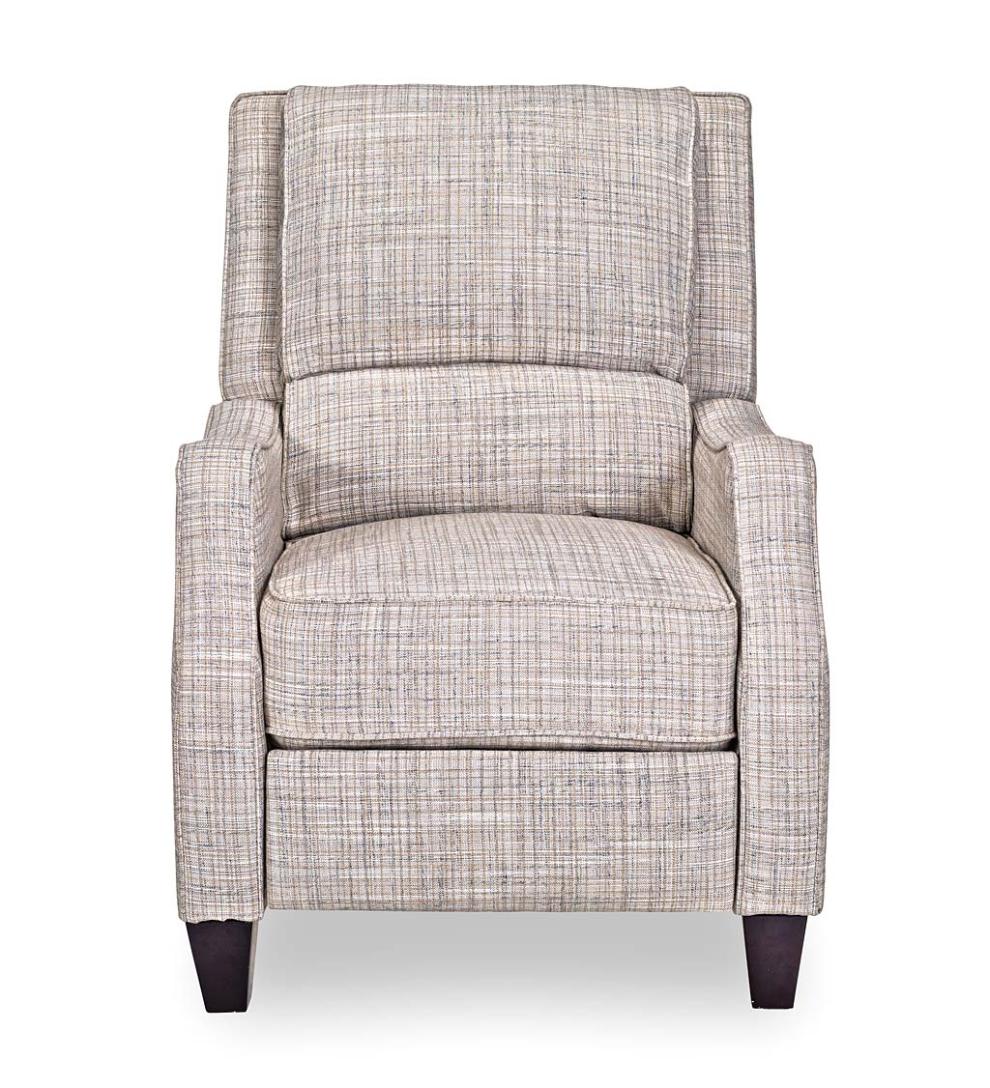 Plow & Hearth Chairs & Rockers Indoor Living Timothy Linen Recliner Arm Chair - Grey