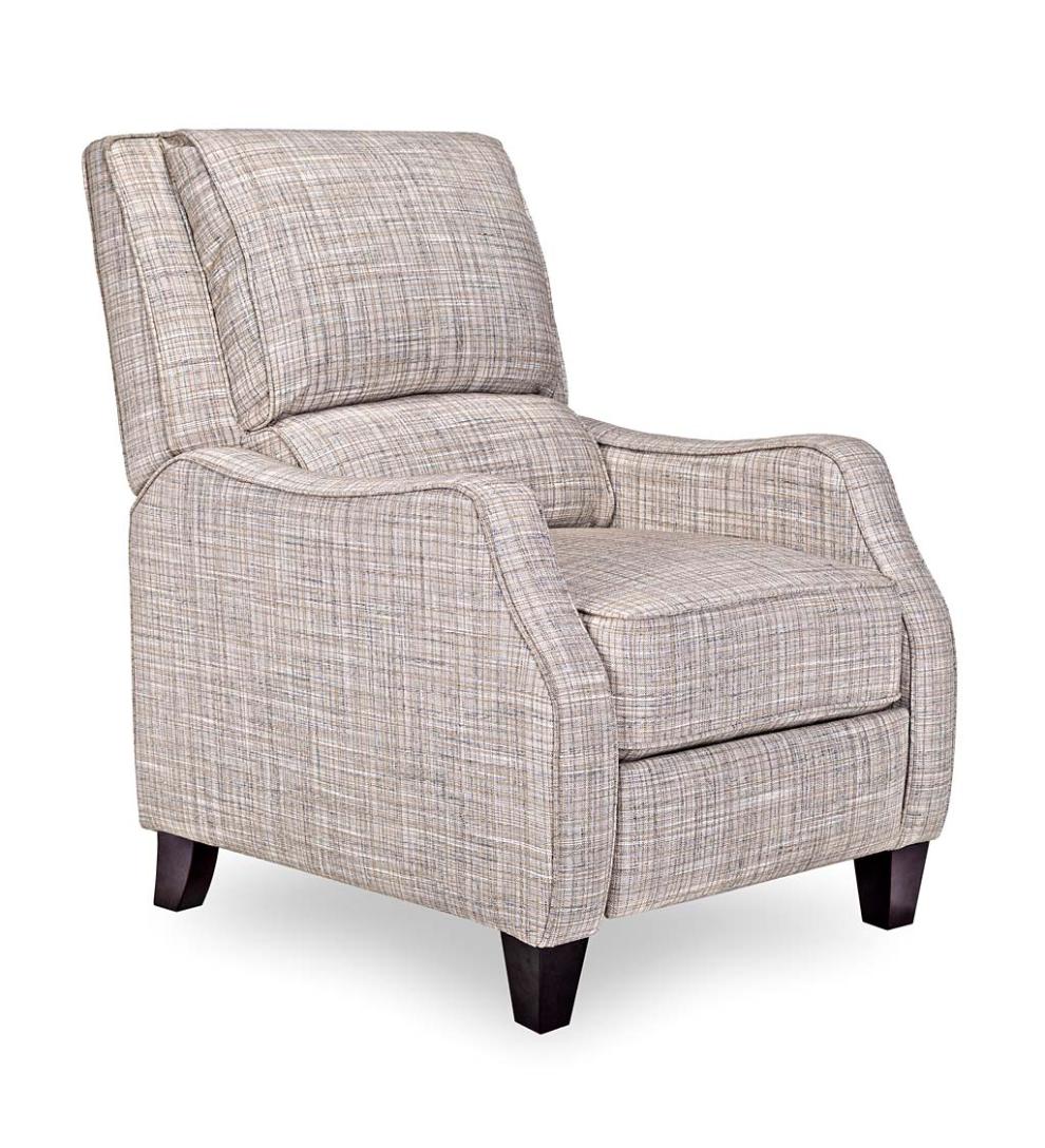 Plow & Hearth Chairs & Rockers Indoor Living Timothy Linen Recliner Arm Chair - Grey