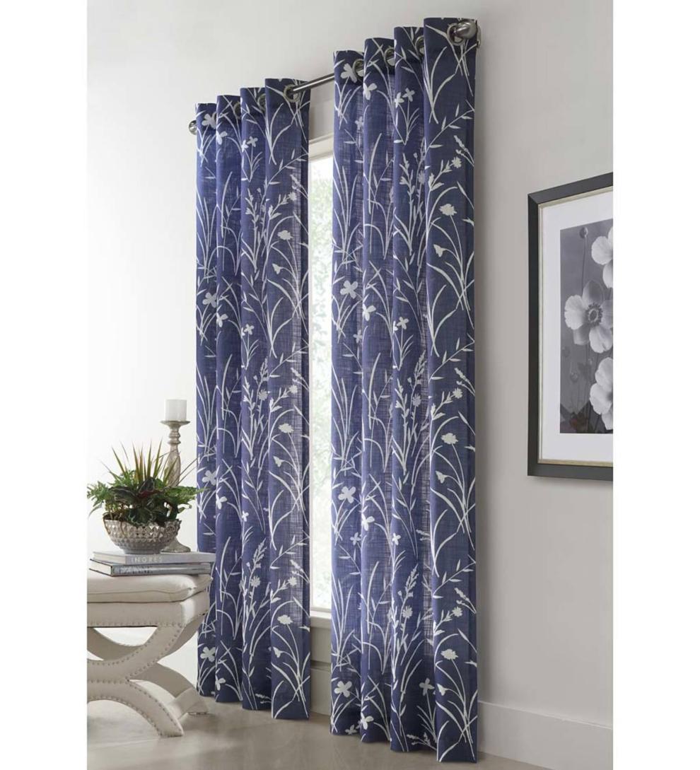 Plow & Hearth Curtain Panels Indoor Living Buckingham Grommet Curtain Panel