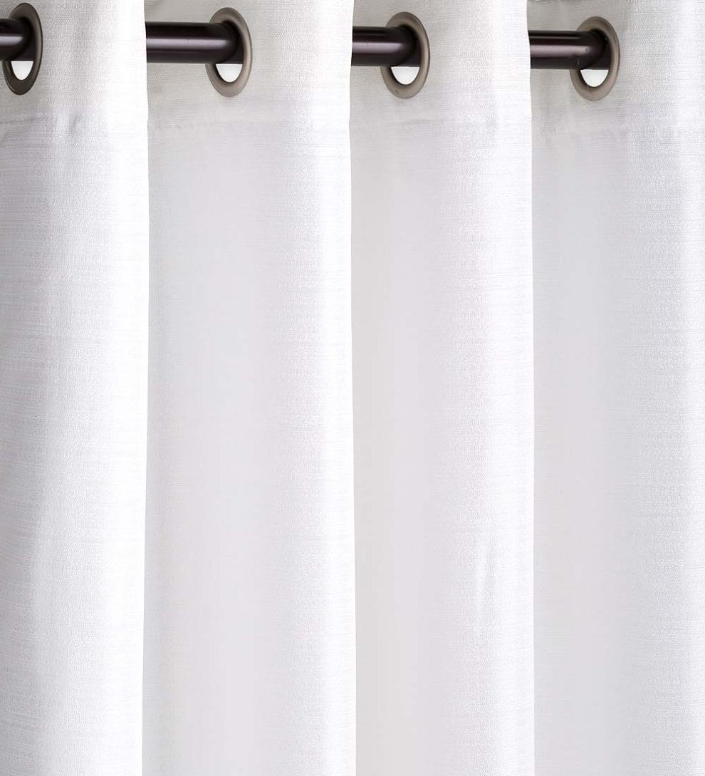 Plow & Hearth Curtain Panels Indoor Living Grasscloth Outdoor Curtain Panel With Grommet Top