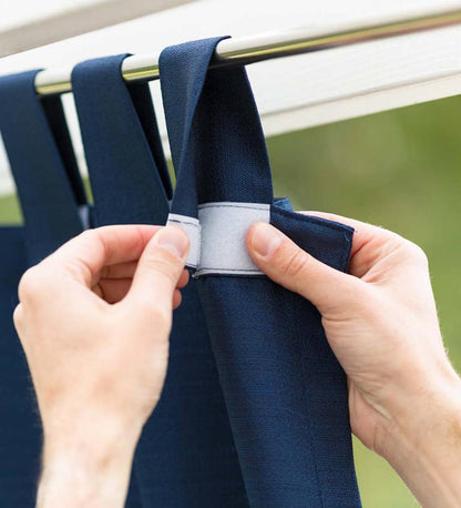 Plow & Hearth Curtain Panels Indoor Living Grasscloth Outdoor Curtain Panel With Tab Top